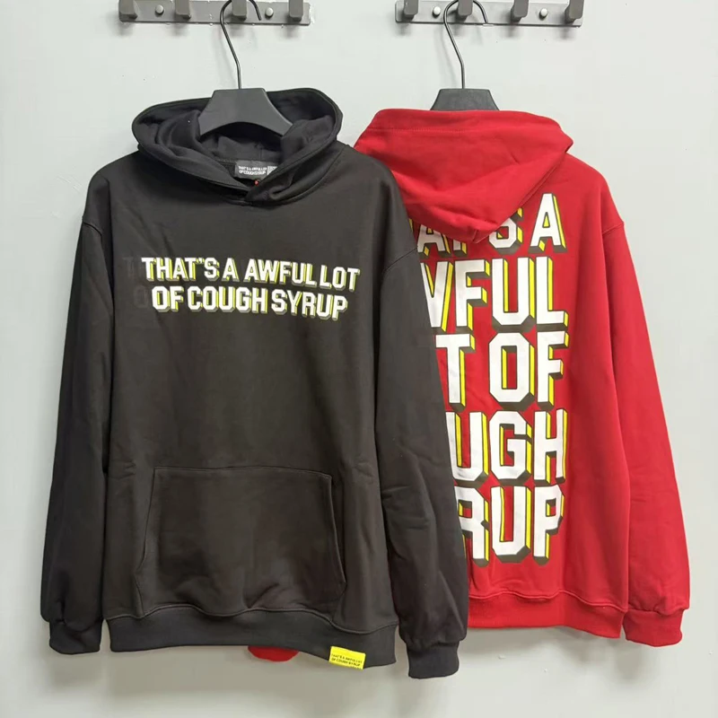 Trend Brand Logo-printed Hooded Sweatshirts High Street Casual Men Women THAT'S A AWFUL LOT OF COUGH SYRUP Hoodie
Trend Brand Logo-printed Hooded Sweatshirts High Street Casual Men Women THAT'S A AWFUL LOT OF COUGH SYRUP Hoodie