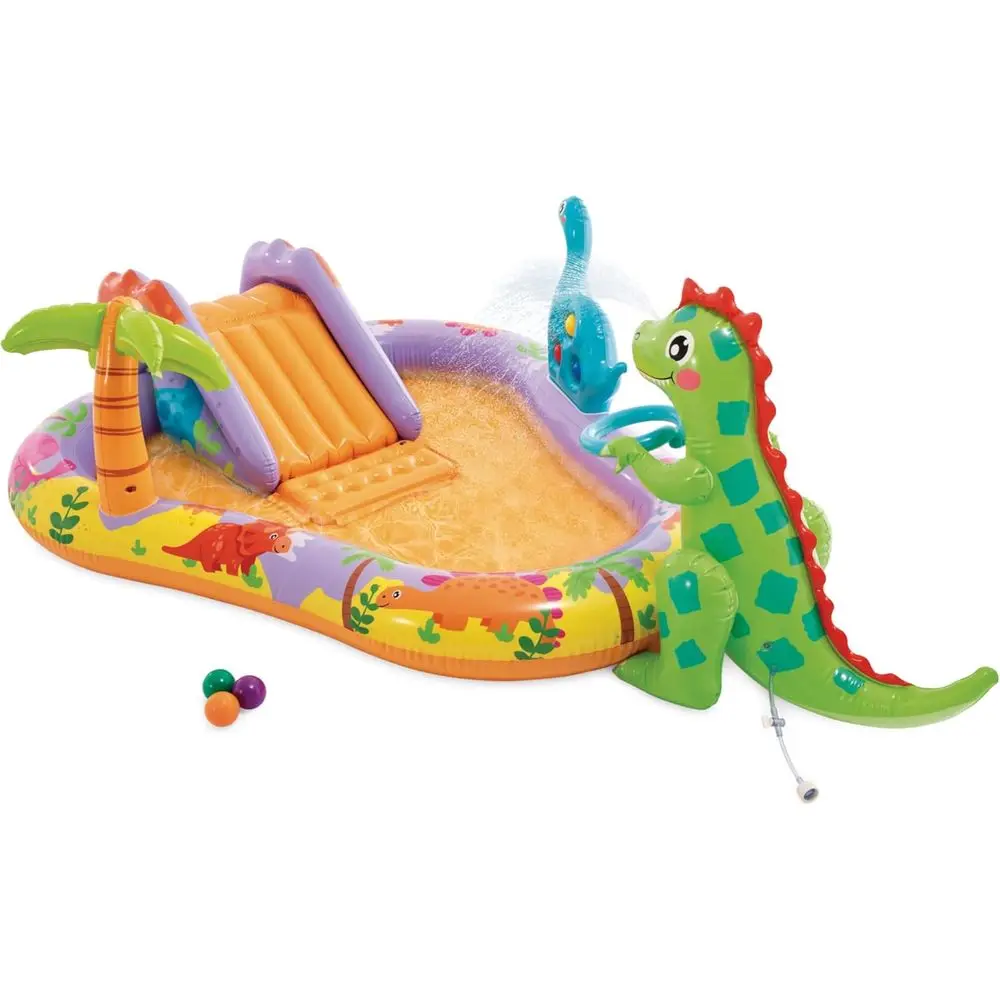 56139EP Dino Park Iatable Kiddie Pool: Iatable Kids Pool with Water Sprayer and Slide – Splash Pad – 79" x 62" x 27" – Ages 3+
56139EP Dino Park Iatable Kiddie Pool: Iatable Kids Pool with Water Sprayer and Slide – Splash Pad – 79" x 62" x 27" – Ages 3+