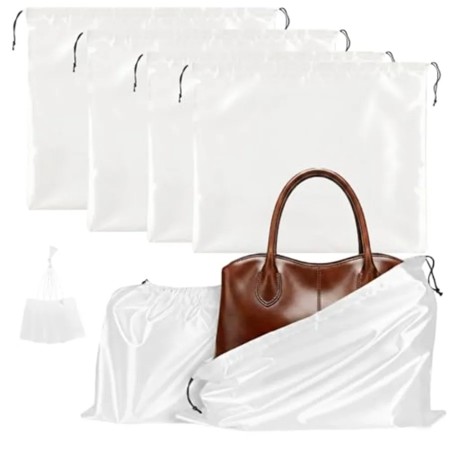4 Pack Satin Dust Bag 15.7x19.7 inch and 19.7x23.6 inch 100% Polyester Silk Bag Purse Dust Bag Shoe Bags for Closet Purse Prote
4 Pack Satin Dust Bag 15.7x19.7 inch and 19.7x23.6 inch 100% Polyester Silk Bag Purse Dust Bag Shoe Bags for Closet Purse Prote
