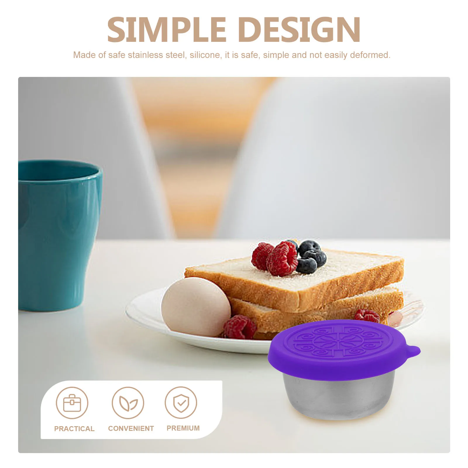 3pcs Stainless Steel Sauce Cups 304 Material Orange Silicone Lids Portable Travel Containers Reusable Dressing Condiment Holders
3pcs Stainless Steel Sauce Cups 304 Material Orange Silicone Lids Portable Travel Containers Reusable Dressing Condiment Holders