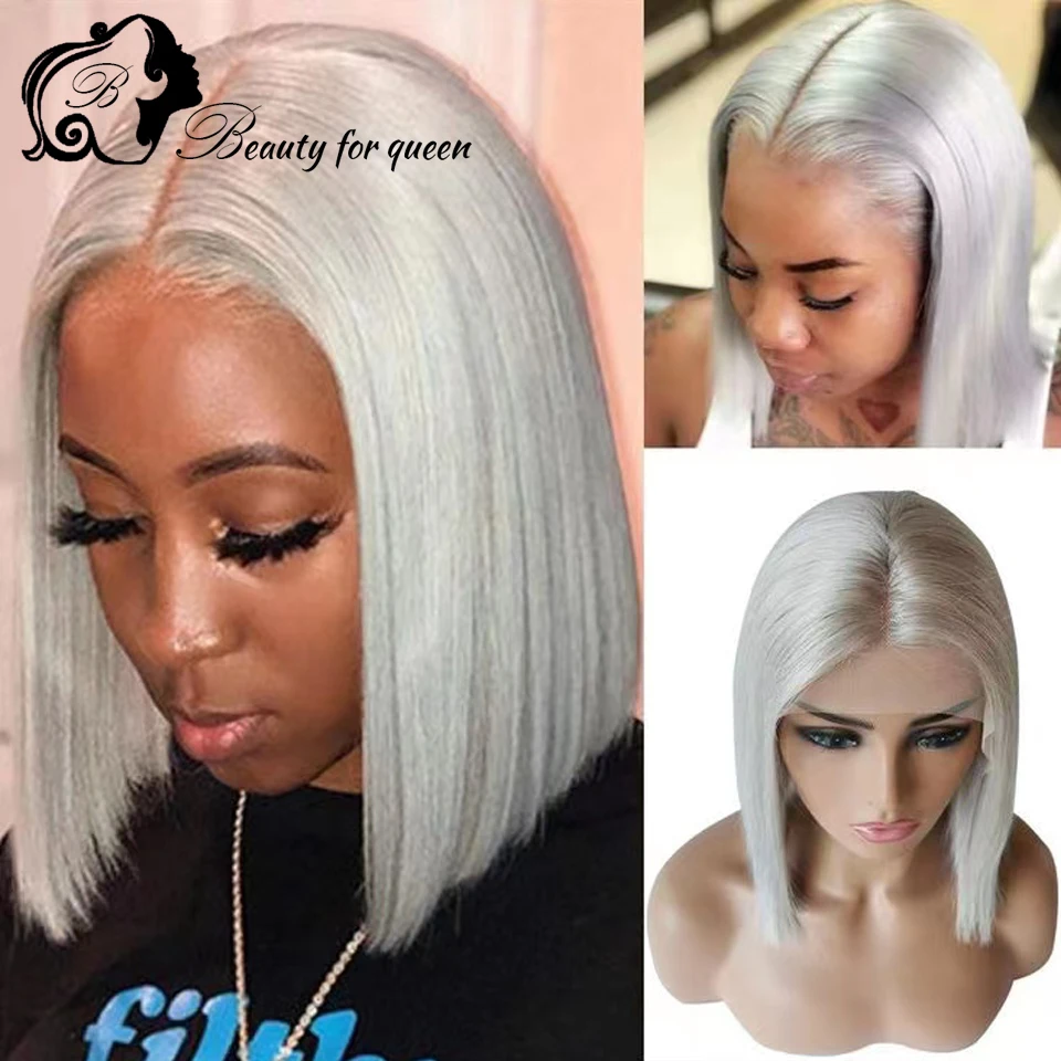 Brazilian Colored Human Hair Wig High Quality Cosplay Grey Straight Short Bob Transparent 13x4 HD Lace Frontal Wigs For Women
Brazilian Colored Human Hair Wig High Quality Cosplay Grey Straight Short Bob Transparent 13x4 HD Lace Frontal Wigs For Women