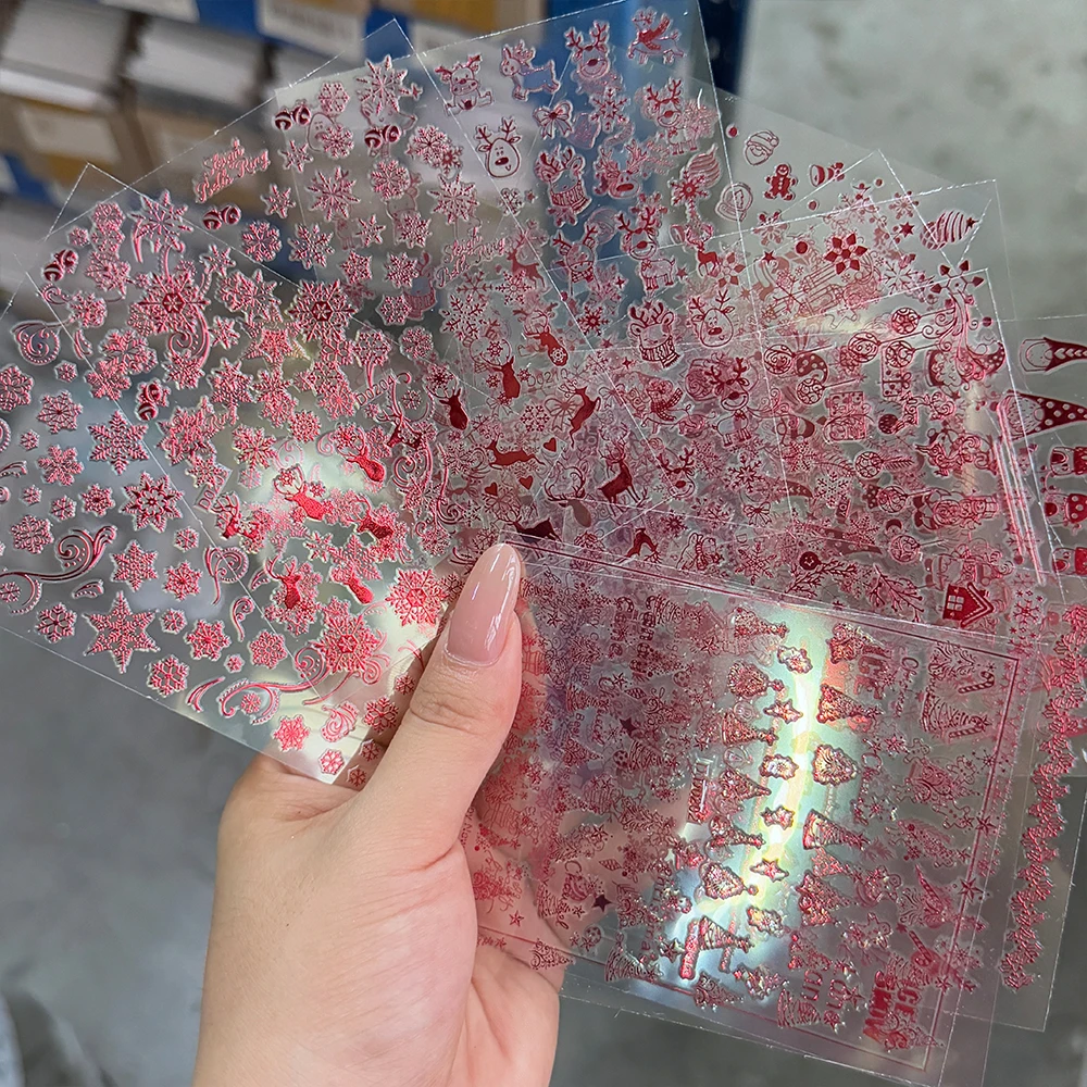 12Pcs 3D Red Christmas Laser Nail Stickers Shiny Snowflake Elk Snowman Santa Claus Manicure Decals Self-Adhesive Xmas Nail Decor
12Pcs 3D Red Christmas Laser Nail Stickers Shiny Snowflake Elk Snowman Santa Claus Manicure Decals Self-Adhesive Xmas Nail Decor