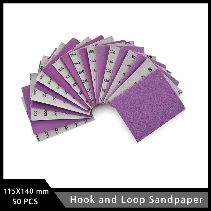 115X140 mm Wet and Dry Sandpaper 50 Pcs Hook and Loop Sanding Sheets Assorted 60-1000 Grits for Polishing Wood Metal Car Metal
115X140 mm Wet and Dry Sandpaper 50 Pcs Hook and Loop Sanding Sheets Assorted 60-1000 Grits for Polishing Wood Metal Car Metal
