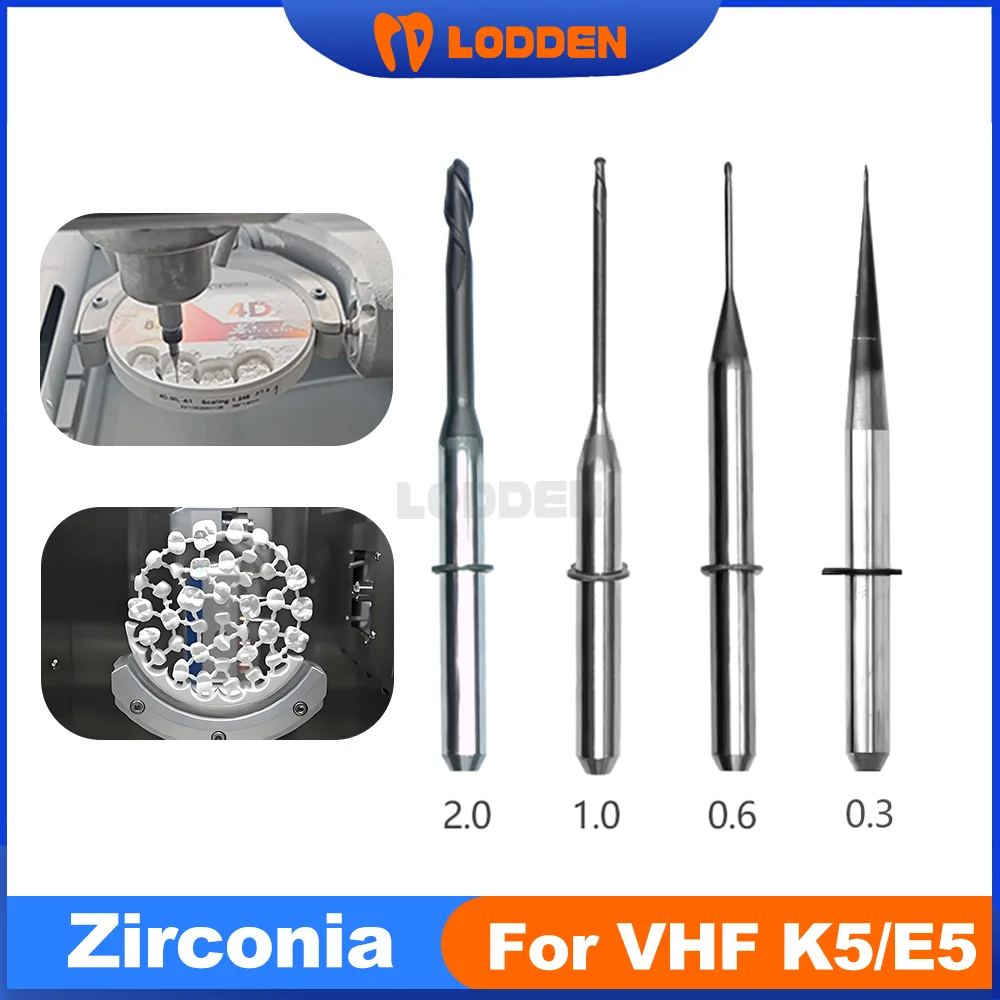 VHF K5/E5 Zirconia Dental Milling Burs DC/DLC/DCG Coating D3 Shank Zirconia Milling Cutter For Dental Lab Use
VHF K5/E5 Zirconia Dental Milling Burs DC/DLC/DCG Coating D3 Shank Zirconia Milling Cutter For Dental Lab Use