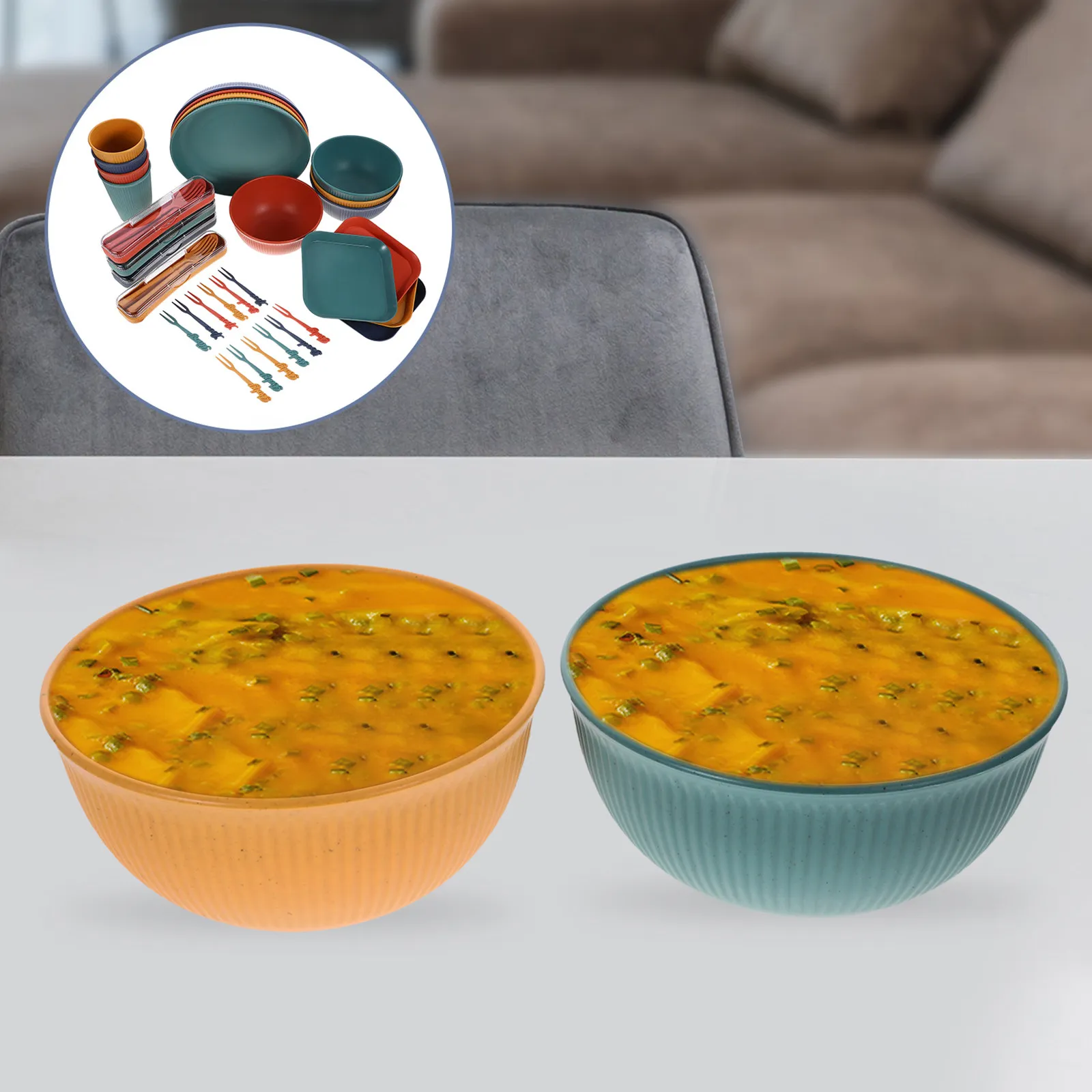 1Set Wheat Straw Dinnerware Set Eco Friendly Unbreakable Lightweight Portable Tableware for Picnic Camping Outdoor Dining Home
1Set Wheat Straw Dinnerware Set Eco Friendly Unbreakable Lightweight Portable Tableware for Picnic Camping Outdoor Dining Home