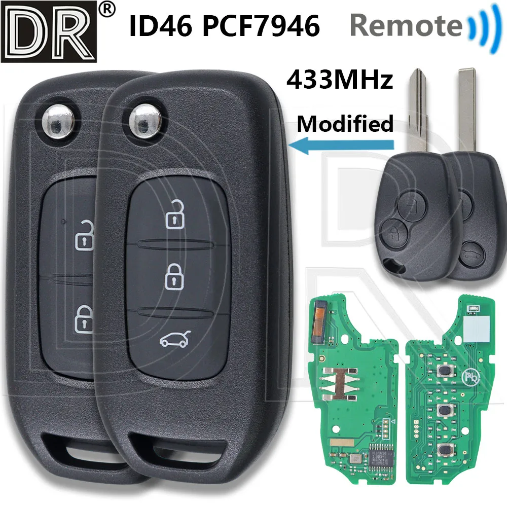 Отличный модифицированный чип ID46 PCF7946, 433 МГц, автомобильный ключ дистанционного управления для Renault Logan Master Twingo Clio Kangoo Modus Traffic Dacia
Отличный модифицированный чип ID46 PCF7946, 433 МГц, автомобильный ключ дистанционного управления для Renault Logan Master Twingo Clio Kangoo Modus Traffic Dacia