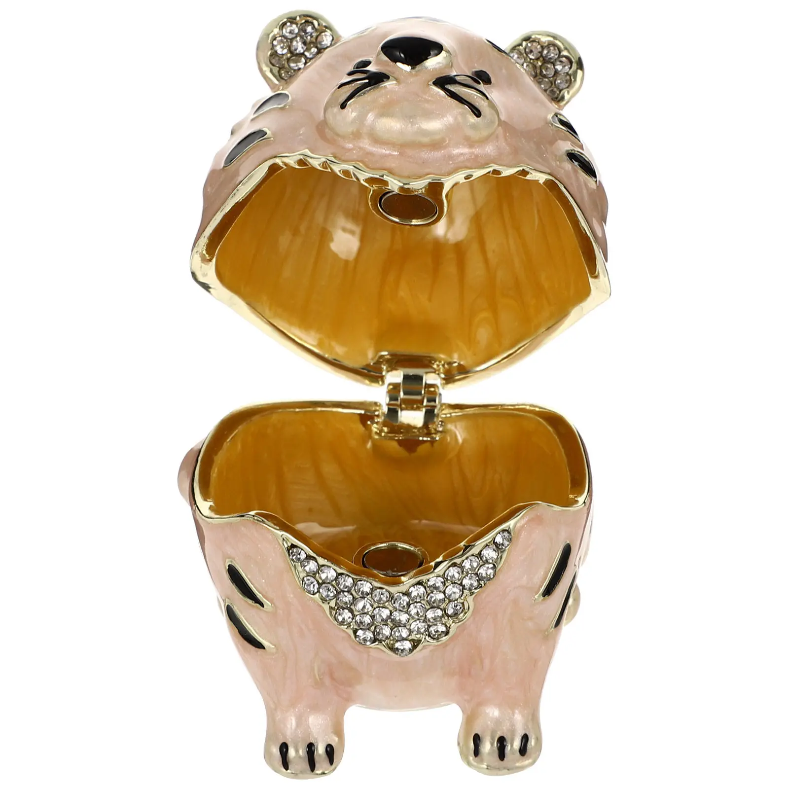 Decorative Jewelry Organizer Box Tiger Shaped Zine Alloy Enamel Craft Chinese Style Trinket Container for Ring Necklace Earring
Decorative Jewelry Organizer Box Tiger Shaped Zine Alloy Enamel Craft Chinese Style Trinket Container for Ring Necklace Earring