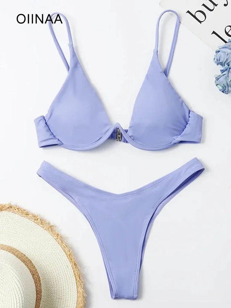 OIINAA Swimsuit Women Sexy Solid Bikini Set Two-piece Beachwear 2024 Summer Fashion Thong Swimwear Bather Bathing Suit Biquinis
OIINAA Swimsuit Women Sexy Solid Bikini Set Two-piece Beachwear 2024 Summer Fashion Thong Swimwear Bather Bathing Suit Biquinis