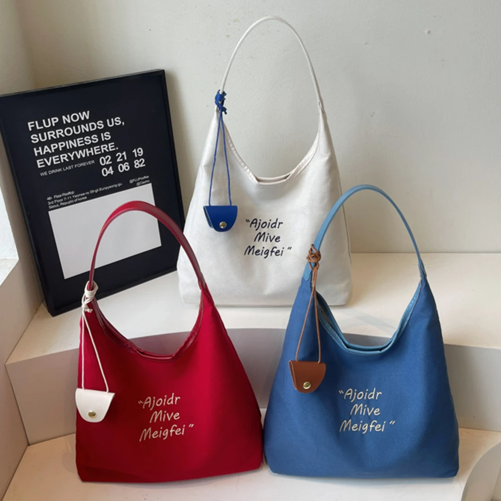 Red Canvas Shopping Bag For Women New Korean Edition Large Capacity Tote Bag Casual Commuter Single Shoulder Underarm Bag
Red Canvas Shopping Bag For Women New Korean Edition Large Capacity Tote Bag Casual Commuter Single Shoulder Underarm Bag