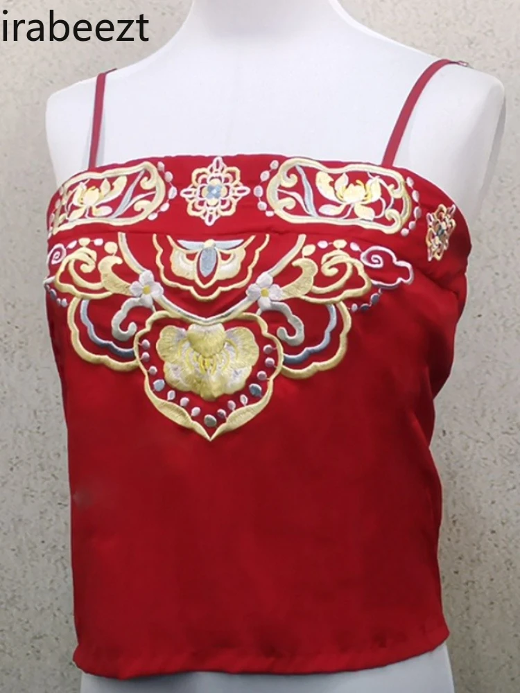 Плюс размер, топ-бюстье в китайском стиле, винтажное нижнее белье Hanfu, камзол с вышивкой, женский летний жилет на бретелях, укороченный топ
Плюс размер, топ-бюстье в китайском стиле, винтажное нижнее белье Hanfu, камзол с вышивкой, женский летний жилет на бретелях, укороченный топ