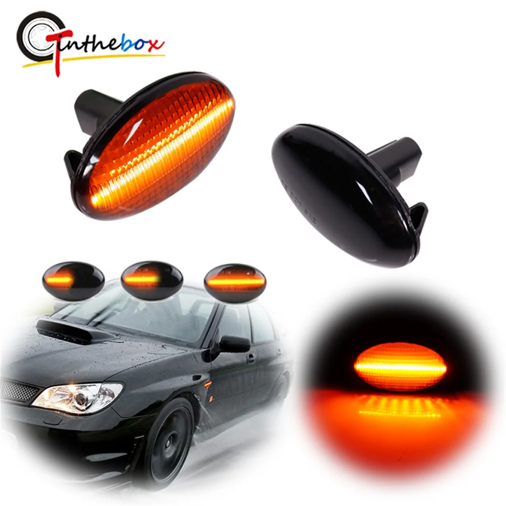 2pcs Smoked Lens Dynamic Amber LED Front Fender Side Marker Turn Signal Lights For Subaru Liberty Forester Impreza Wrx Sti
2pcs Smoked Lens Dynamic Amber LED Front Fender Side Marker Turn Signal Lights For Subaru Liberty Forester Impreza Wrx Sti