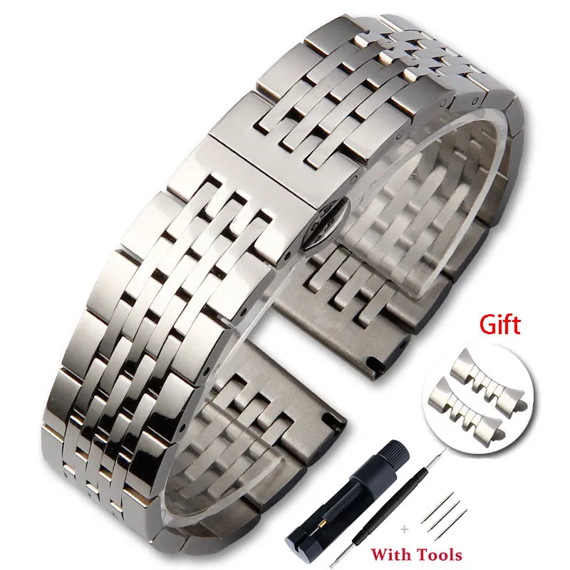 12mm-24mm Solid Stainless Steel Strap With Folding Butterfly Buckle 7 line Flat Elbow Dual-use Universal Waterproof Watchband
12mm-24mm Solid Stainless Steel Strap With Folding Butterfly Buckle 7 line Flat Elbow Dual-use Universal Waterproof Watchband