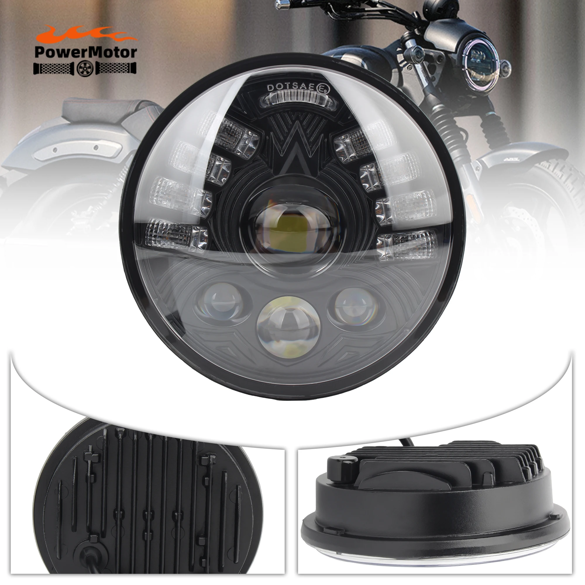 Universal 12V 24V 5.75 inch Led Headlight Motorcycle DRL Headlamp Super Bright HD Head Light For Harley Yamaha Honda Accessories
Universal 12V 24V 5.75 inch Led Headlight Motorcycle DRL Headlamp Super Bright HD Head Light For Harley Yamaha Honda Accessories