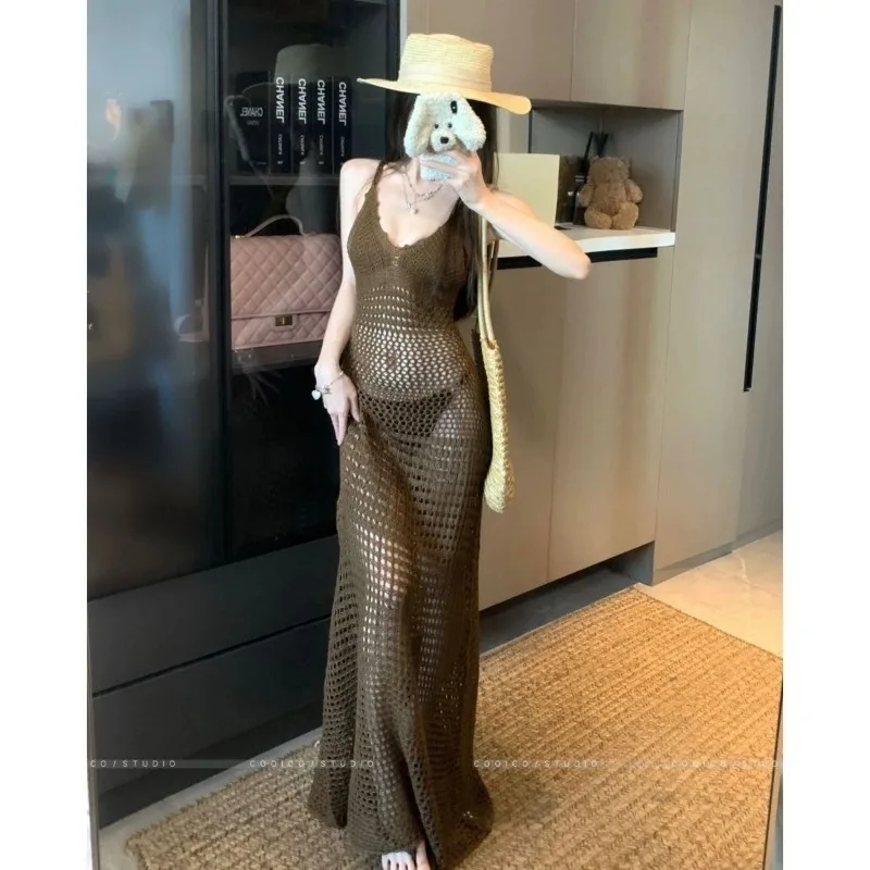 Women Leopard Print Halter Bikini 3Pcs Hollow Knit Maxi Cover Up Dress Swimsuit Beach Vacation
Women Leopard Print Halter Bikini 3Pcs Hollow Knit Maxi Cover Up Dress Swimsuit Beach Vacation