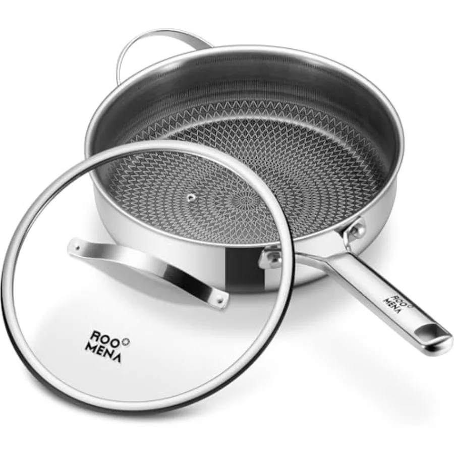 Frying Pans Nonstick with Lid for Home Cooking Hybrid Ceramic Coating Black PFAS/PFOA/PTFE Free Metal Utensil Safe Dishwasher O
Frying Pans Nonstick with Lid for Home Cooking Hybrid Ceramic Coating Black PFAS/PFOA/PTFE Free Metal Utensil Safe Dishwasher O
