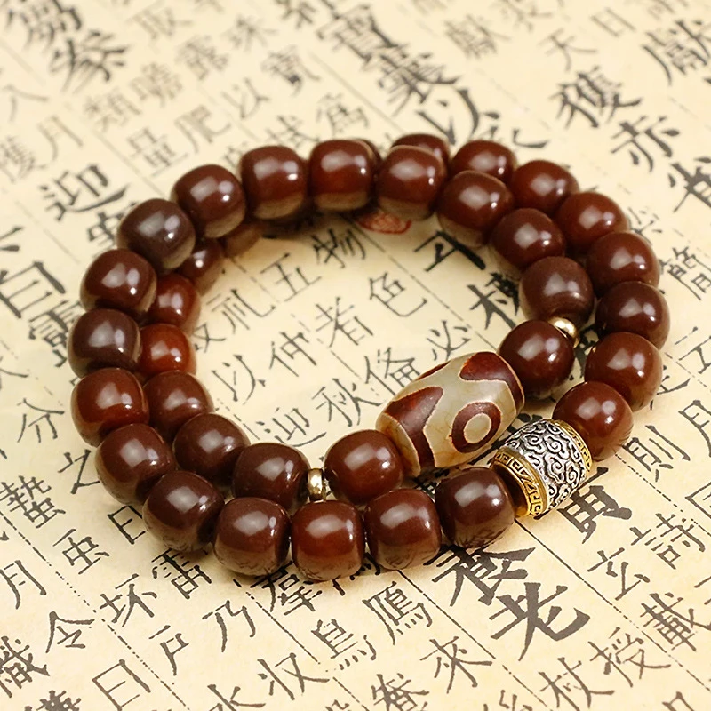 Authentic six-year weathered old material seed bracelet for women, soft and flexible Bodhi root double-loop Buddhist praye
Authentic six-year weathered old material seed bracelet for women, soft and flexible Bodhi root double-loop Buddhist praye