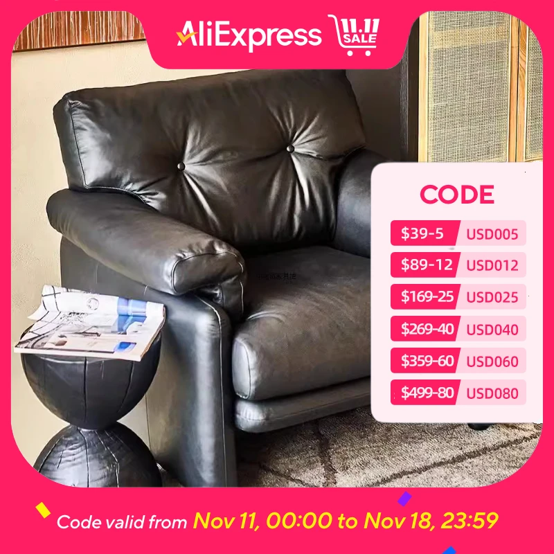 Европейские диваны для гостиной, роскошный черный кожаный итальянский одиночный шезлонг, диван для спальни, скандинавский дизайнер, мебель Divano Letto
Европейские диваны для гостиной, роскошный черный кожаный итальянский одиночный шезлонг, диван для спальни, скандинавский дизайнер, мебель Divano Letto