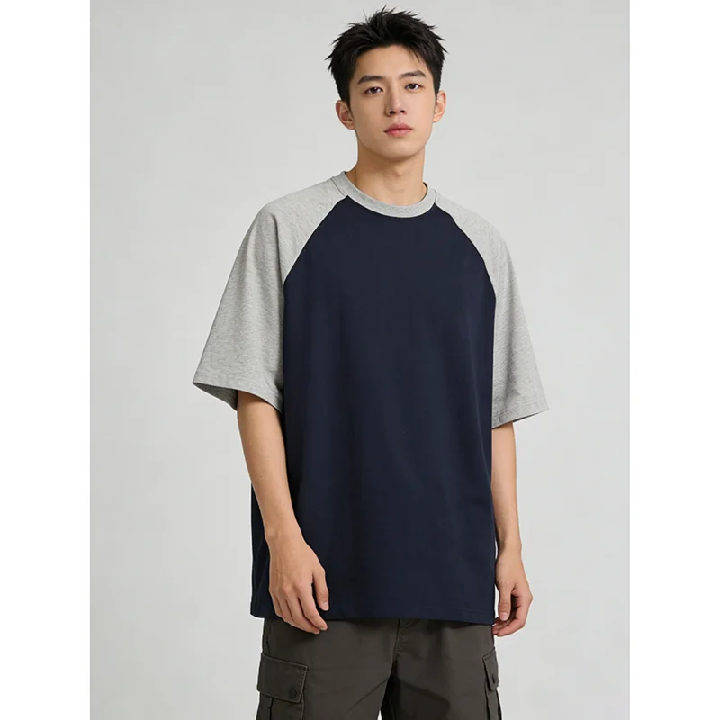 Summer 260g Cool Feeling Sunscreen Breathable Quick-Drying Round-neck Color-Contrast Shoulder-Placed Short-Sleeve T-Shirt
Summer 260g Cool Feeling Sunscreen Breathable Quick-Drying Round-neck Color-Contrast Shoulder-Placed Short-Sleeve T-Shirt