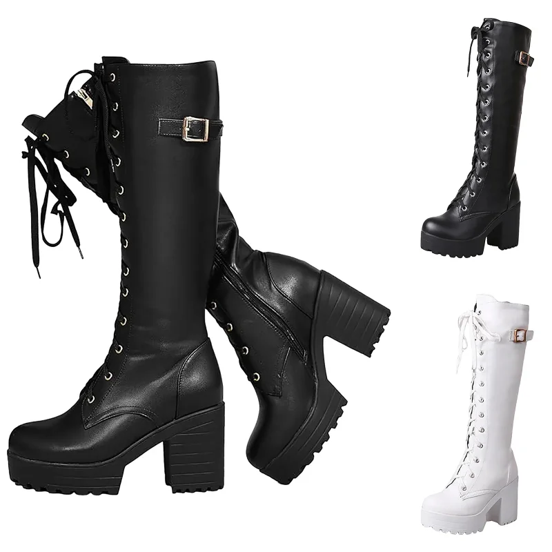 High Knee Boots For Women Heel Foreign Trade Chunky Heeled Thigh High Leather Boots Knee High Snow Boots
High Knee Boots For Women Heel Foreign Trade Chunky Heeled Thigh High Leather Boots Knee High Snow Boots
