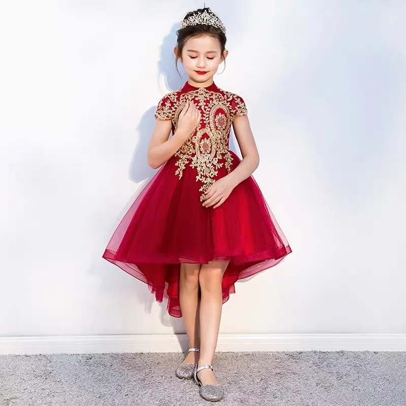 Children's Short sleeved Evening Dress Girls' Red Princess Dress Kids' Spring/Summer Chinese Birthday Performance Dress LJ681
Children's Short sleeved Evening Dress Girls' Red Princess Dress Kids' Spring/Summer Chinese Birthday Performance Dress LJ681