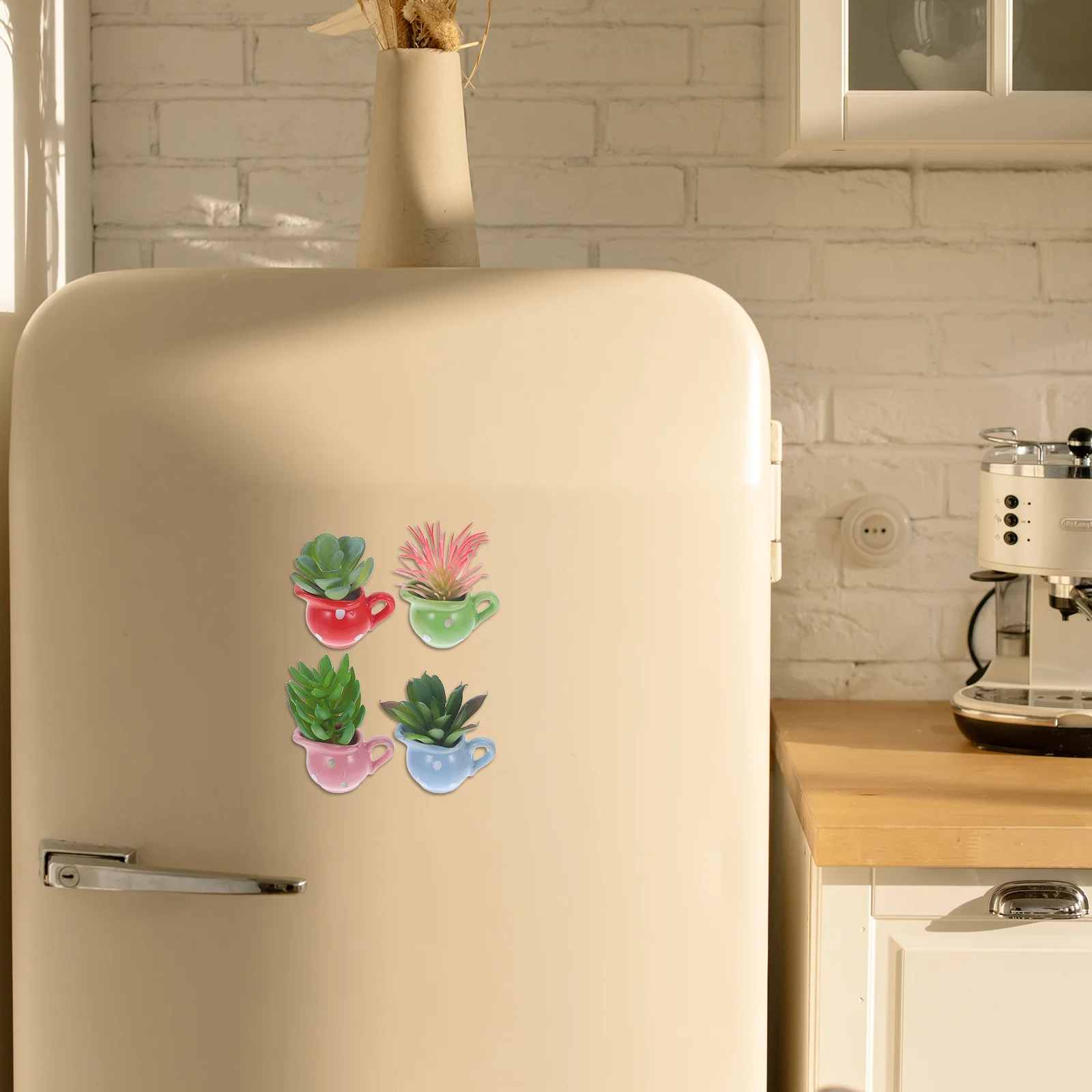 4Pcs Stylish Ceramic Potted Plant Fridge Magnets Functional Decorative Magnets for Refrigerator Locker Whiteboard Surface
4Pcs Stylish Ceramic Potted Plant Fridge Magnets Functional Decorative Magnets for Refrigerator Locker Whiteboard Surface