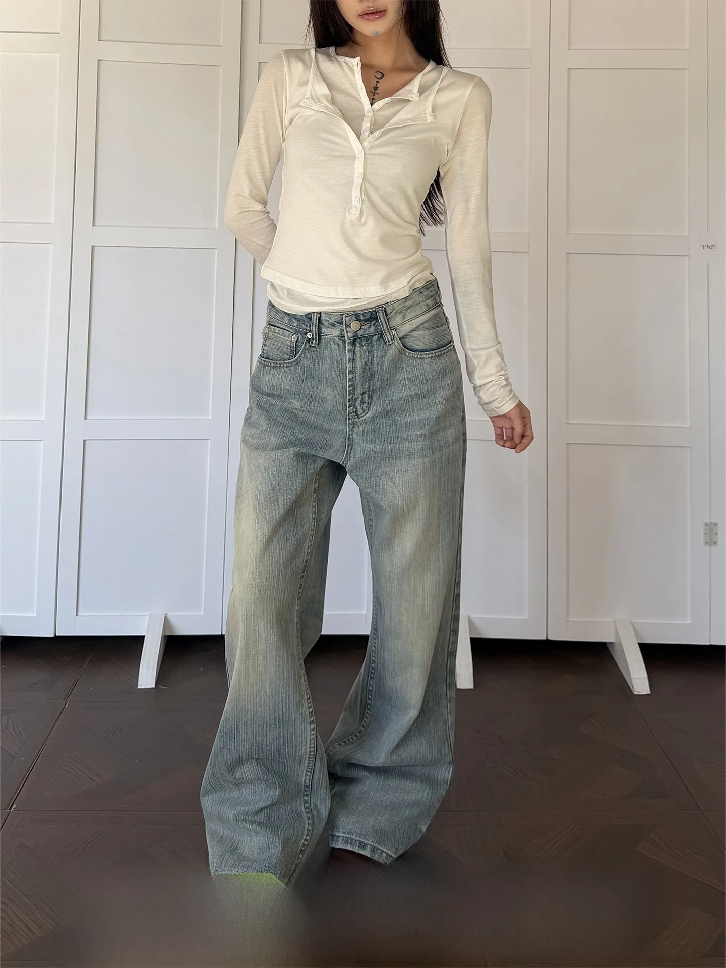 Don Cry Vintage Bamboo Node Design Wide Leg Jeans Women's Casual Straight Fit Long Pants Knife Wear Resistant Cotton Blend
Don Cry Vintage Bamboo Node Design Wide Leg Jeans Women's Casual Straight Fit Long Pants Knife Wear Resistant Cotton Blend