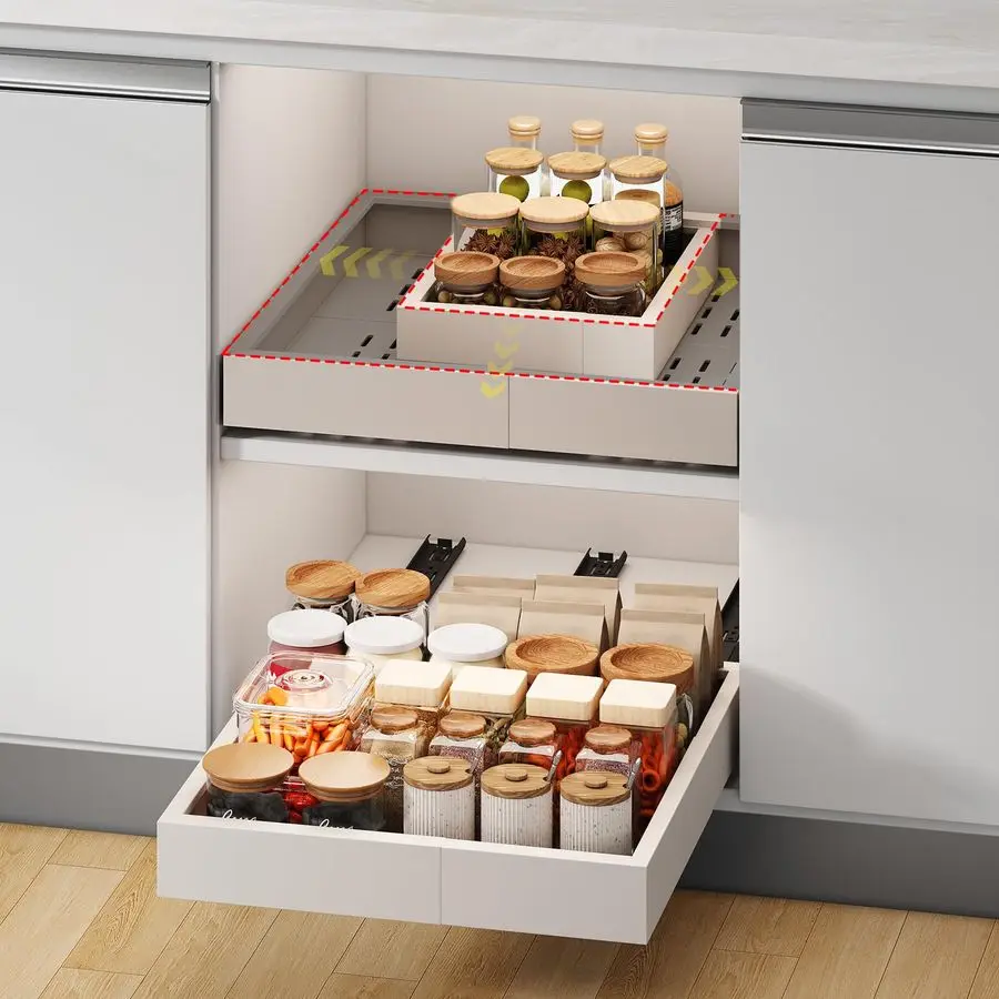 out Cabinet Organizer,Width 1116 and Depth 1724 Expandable With 3 Rails,No Drill Adjustable Slide out Drawers for Kitchen,Pantry
out Cabinet Organizer,Width 1116 and Depth 1724 Expandable With 3 Rails,No Drill Adjustable Slide out Drawers for Kitchen,Pantry