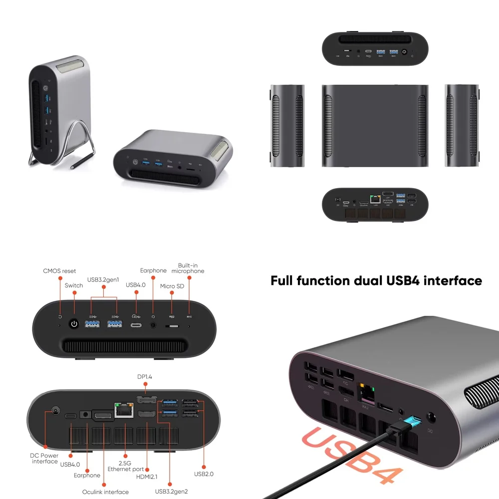 TOPTON AI Mini PC for R7 8845HS with Oculink USB4.0 M.2 PCIe DDR5 5600 WiFi6 2.5G LAN 8K Mini Gaming Desktop Computer
TOPTON AI Mini PC for R7 8845HS with Oculink USB4.0 M.2 PCIe DDR5 5600 WiFi6 2.5G LAN 8K Mini Gaming Desktop Computer