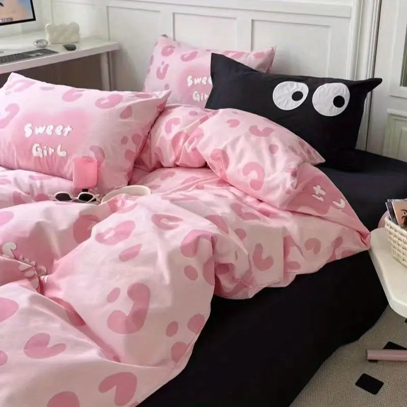 Nordic Sweet Leopard Print Bedding Set Bed Flat Sheet Pillowcase Twin Full Queen Size Bed Linen Kid Adult Soft Duvet Cover Set
Nordic Sweet Leopard Print Bedding Set Bed Flat Sheet Pillowcase Twin Full Queen Size Bed Linen Kid Adult Soft Duvet Cover Set