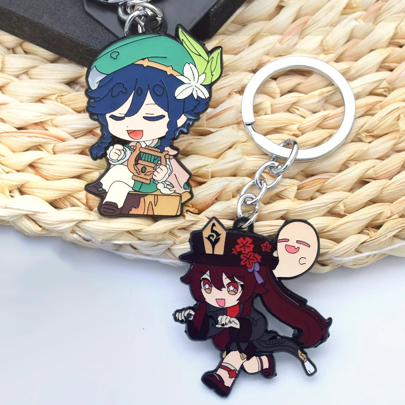 Genshin Impact Venti Hu Tao Metal Keychains for Ladies Women Men Car Keys Cute Anime Key Ring Accessories Kids Toys Fans Gifts
Genshin Impact Venti Hu Tao Metal Keychains for Ladies Women Men Car Keys Cute Anime Key Ring Accessories Kids Toys Fans Gifts