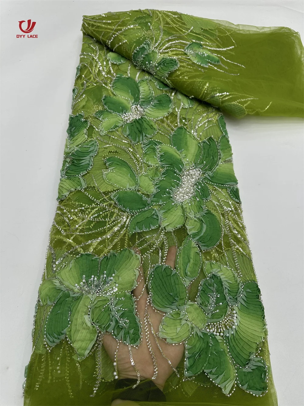 5 Yards Luxury African Lace Tulle Fabric 2025 French 3D Flower Embroidered Applique Sequins Fabrics For Party Sewing Material
5 Yards Luxury African Lace Tulle Fabric 2025 French 3D Flower Embroidered Applique Sequins Fabrics For Party Sewing Material