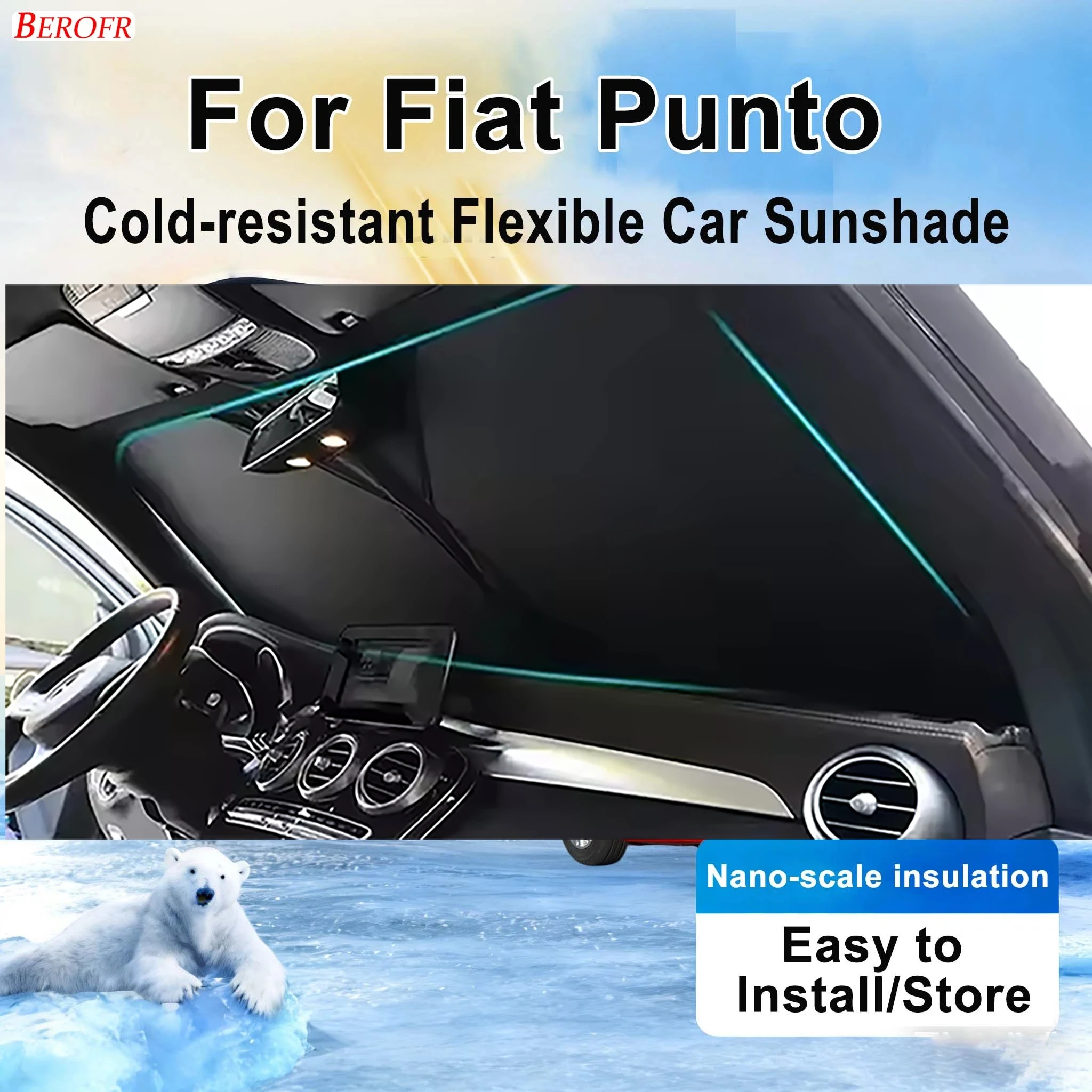 For Fiat Punto 2024-2026 Car Windshield Sunshade Cover Front Window Sun Shade Heat Insulation Summer Auto Accessories
For Fiat Punto 2024-2026 Car Windshield Sunshade Cover Front Window Sun Shade Heat Insulation Summer Auto Accessories
