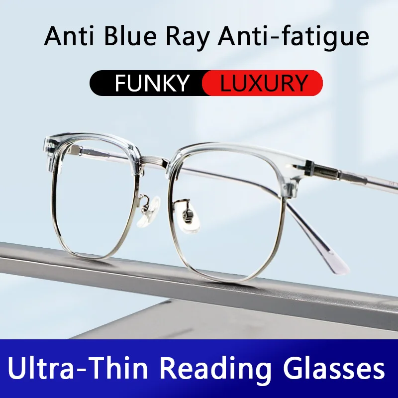 Ultra-Thin Blue Light Blocking Glasses for Men, Square Frame,Magnifying Presbyopic Eyeglasses Anti-radiation
Ultra-Thin Blue Light Blocking Glasses for Men, Square Frame,Magnifying Presbyopic Eyeglasses Anti-radiation