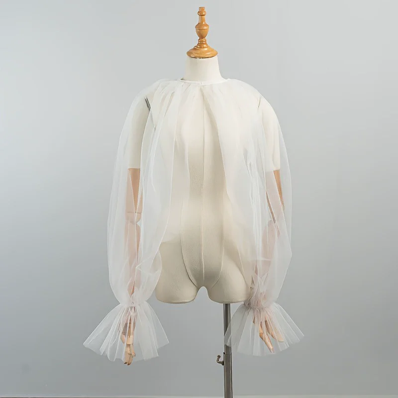 Mingli Tengda Bridal Tulle Shawl Fairy Bubble Sleeves Wedding Accessories Detachable Cape Women's Accessories
Mingli Tengda Bridal Tulle Shawl Fairy Bubble Sleeves Wedding Accessories Detachable Cape Women's Accessories