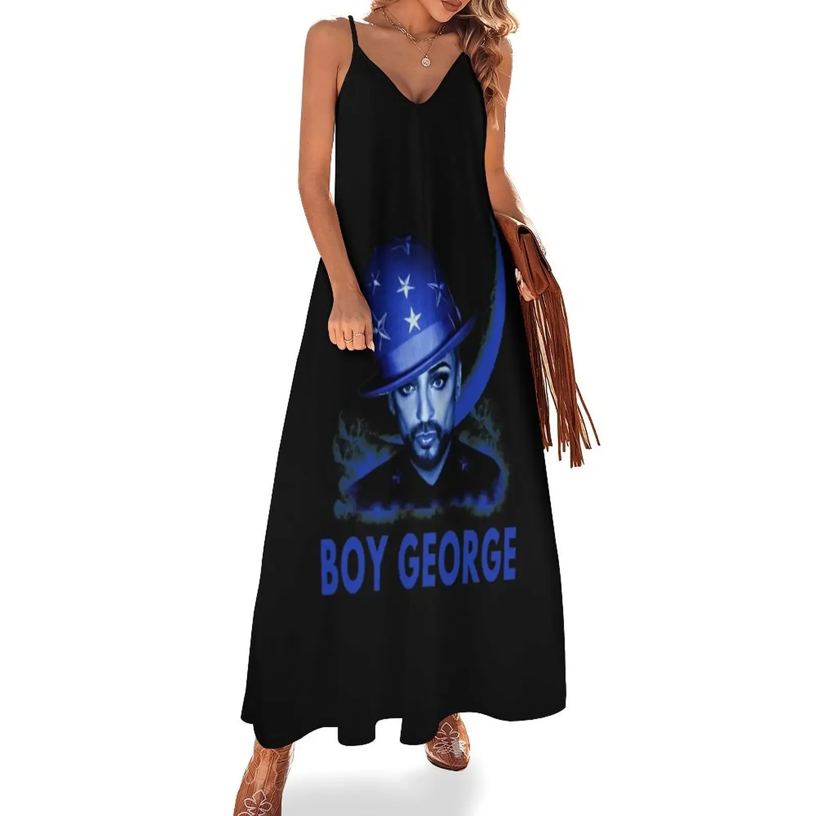 Singer Boy George-blue Sleeveless Dress Women's clothing dress women summer 2025 party dress women elegant luxury
Singer Boy George-blue Sleeveless Dress Women's clothing dress women summer 2025 party dress women elegant luxury