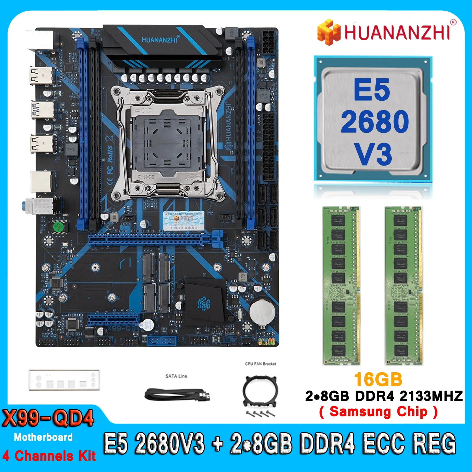 Huananzhi X99 QD4 Материнская плата LGA 2011 Комплект с процессором E5 2680 V3 16 ГБ (2*8 ГБ) DDR4 Xeon X99 Combo Kit Четырехканальный комплект E5 2680V3
Huananzhi X99 QD4 Материнская плата LGA 2011 Комплект с процессором E5 2680 V3 16 ГБ (2*8 ГБ) DDR4 Xeon X99 Combo Kit Четырехканальный комплект E5 2680V3