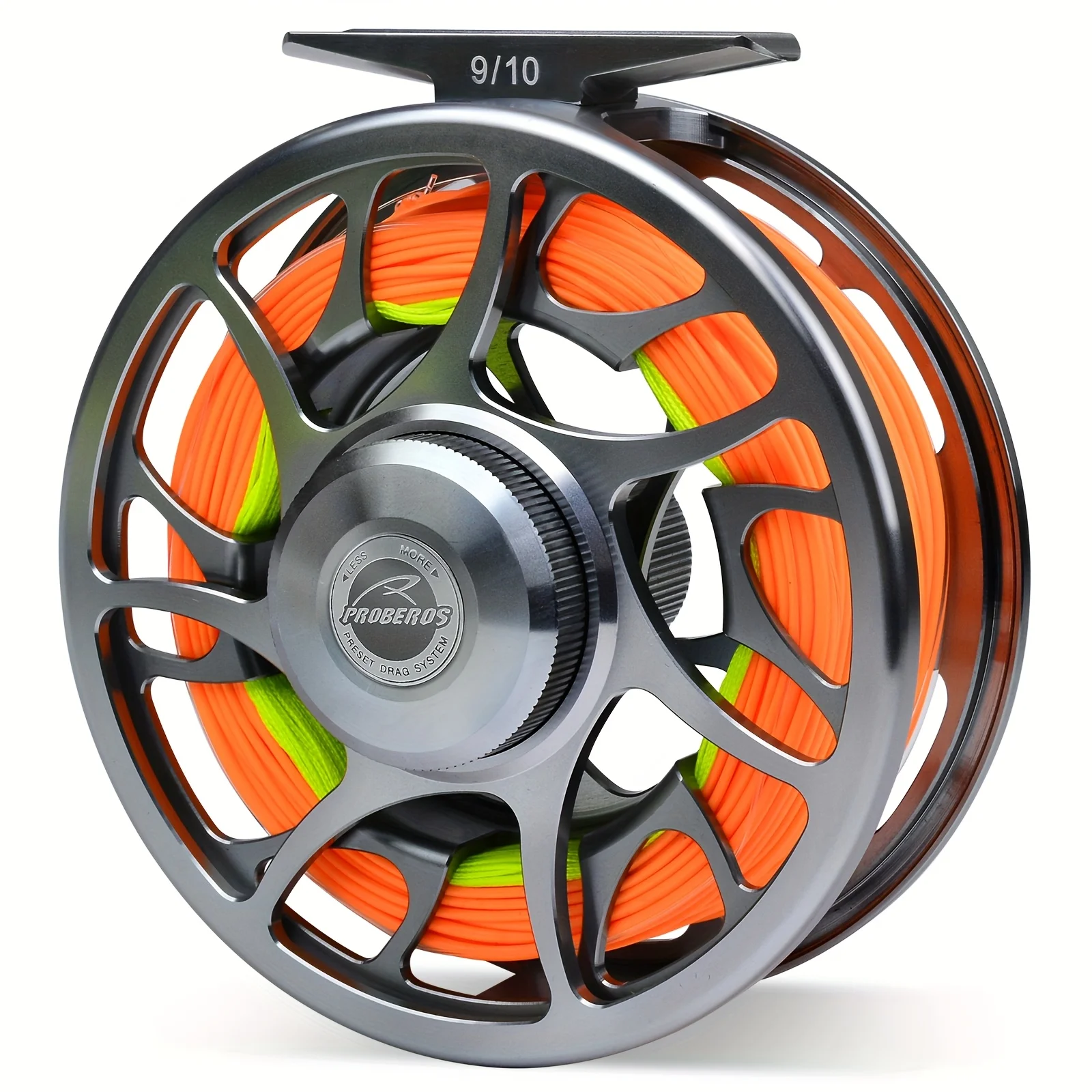 Fly Fishing Reel Combo - CNC-Machined Lightweight Aluminum Alloy Large Arbor, Pre-Loaded Fly Line, Smooth Drag System - Compatible with 5/7/9/10wt Lines - Professional Saltwater/Freshwater Fishing - Ideal Gift for Anglers (Gray), Sleek Gray Finish
Fly Fishing Reel Combo - CNC-Machined Lightweight Aluminum Alloy Large Arbor, Pre-Loaded Fly Line, Smooth Drag System - Compatible with 5/7/9/10wt Lines - Professional Saltwater/Freshwater Fishing - Ideal Gift for Anglers (Gray), Sleek Gray Finish