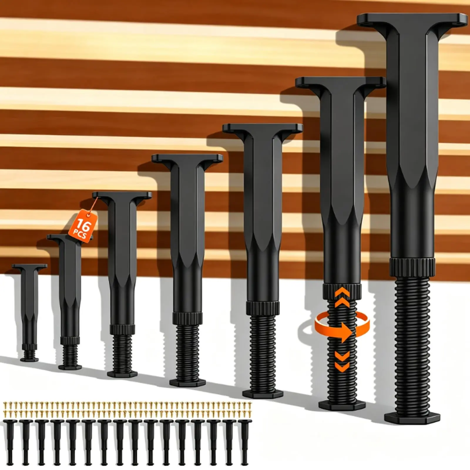16 Pcs Adjustable Furniture Support Legs 7.87-15 Inch Plastic Bed Frame Sofa Table Cabinet Legs
16 Pcs Adjustable Furniture Support Legs 7.87-15 Inch Plastic Bed Frame Sofa Table Cabinet Legs