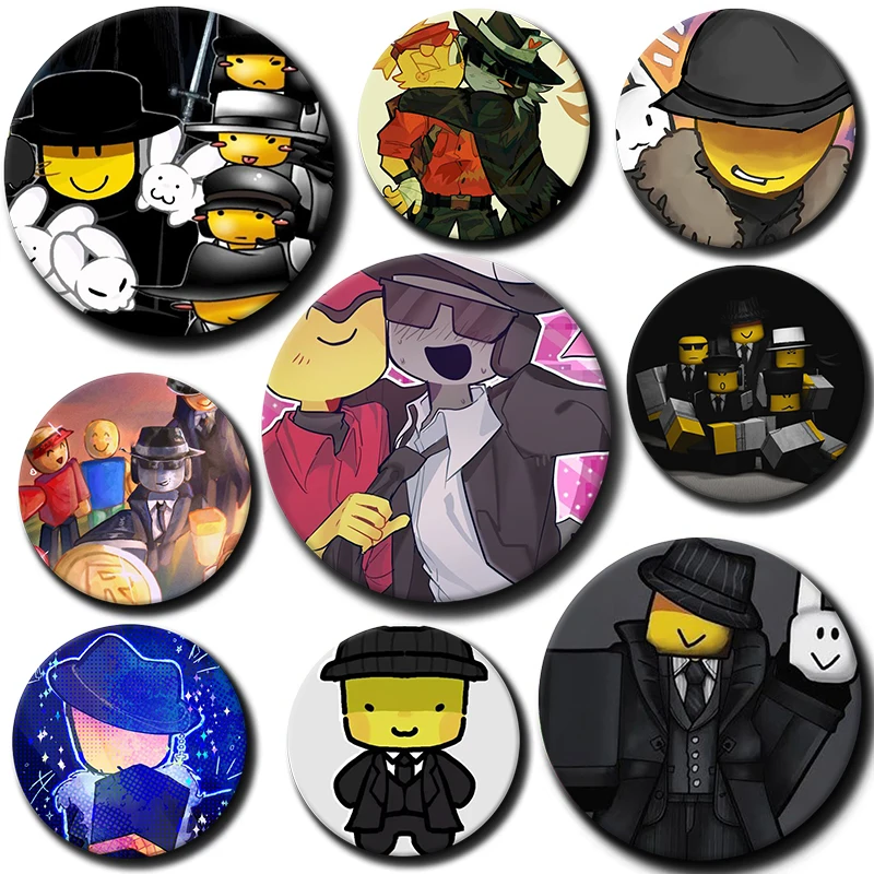 58mm New Anime Mafioso Chance Shedletsky Badge Snap Button Pins Forsaken Game Creative Funny Meme Brooches for Bag Clothes Decor
58mm New Anime Mafioso Chance Shedletsky Badge Snap Button Pins Forsaken Game Creative Funny Meme Brooches for Bag Clothes Decor