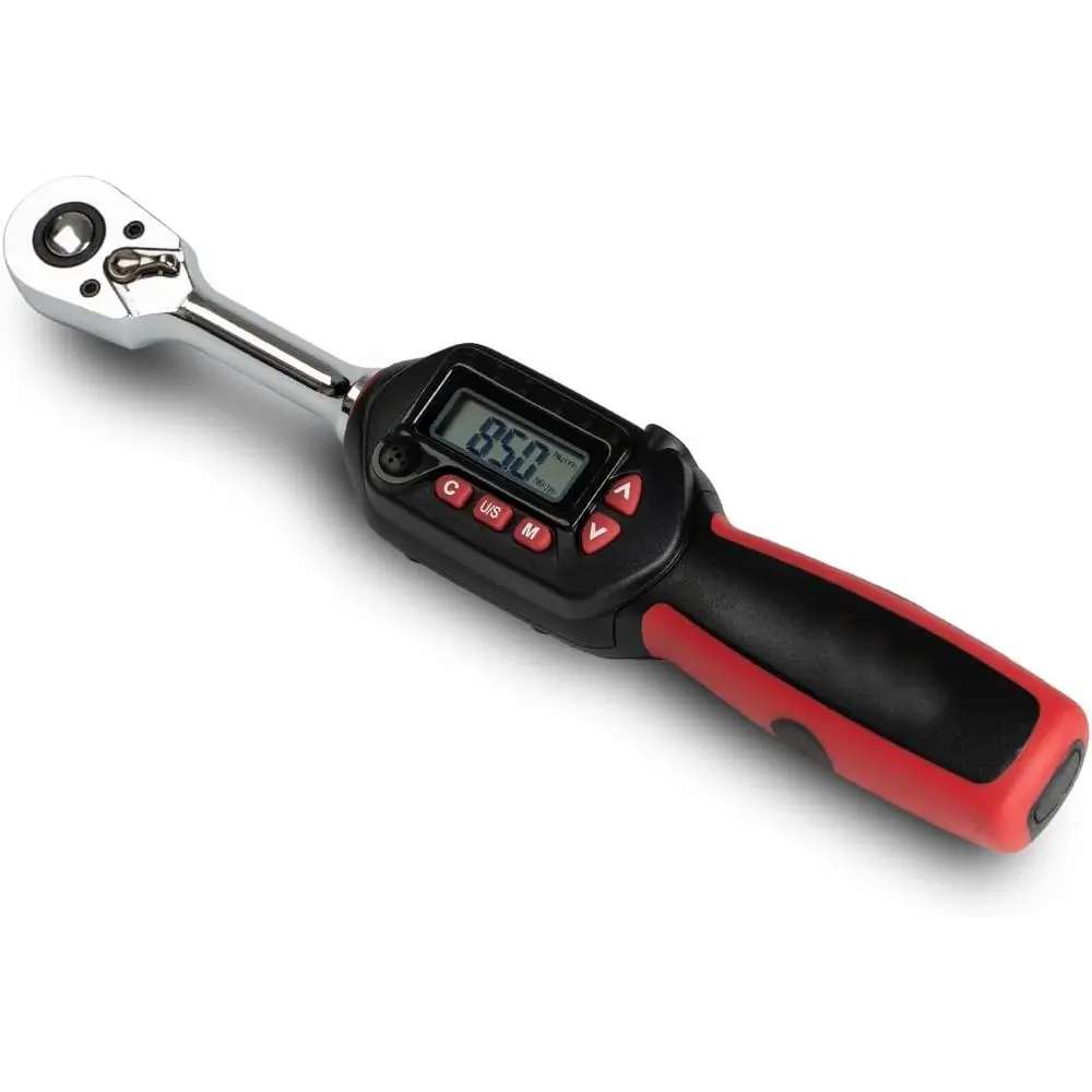 Digital Torque Wrench 3/8 3.1-62.7 ft-lbs (4.2-85 N-m) Range, ±2% Accuracy, Dual Direction, LED & Buzzer Alerts, Preset Memory,
Digital Torque Wrench 3/8 3.1-62.7 ft-lbs (4.2-85 N-m) Range, ±2% Accuracy, Dual Direction, LED & Buzzer Alerts, Preset Memory,