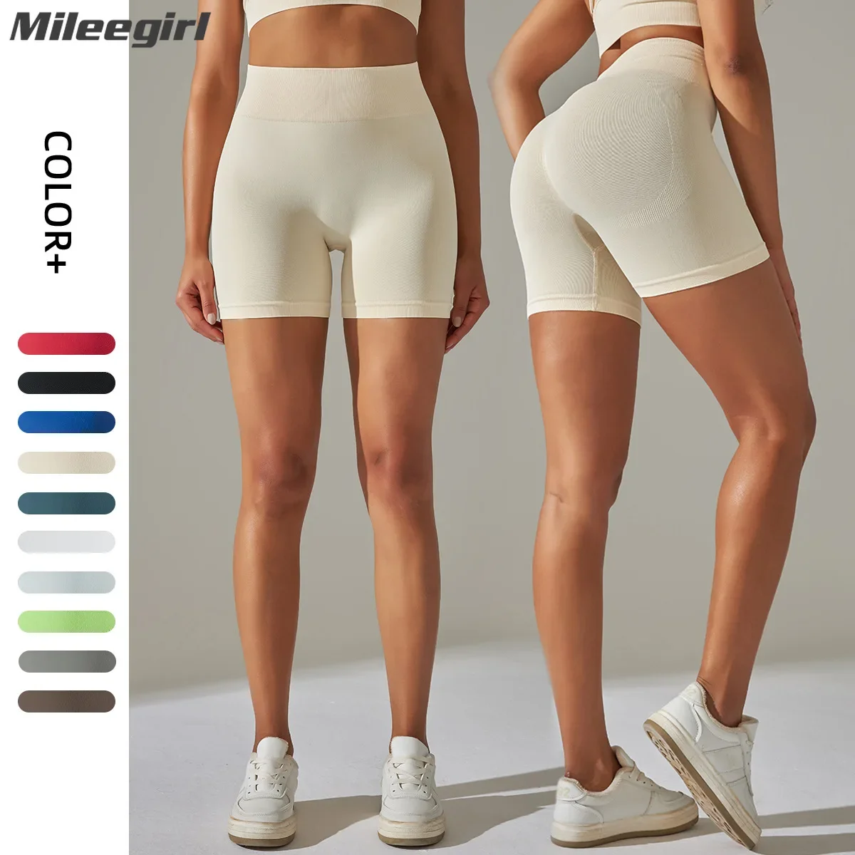 Mileegirl Seamless Elastic Yoga Shorts for Women, High Waist Sports Tights, Quick Drying Gym Fitness Booty Shorts Solid Workout
Mileegirl Seamless Elastic Yoga Shorts for Women, High Waist Sports Tights, Quick Drying Gym Fitness Booty Shorts Solid Workout