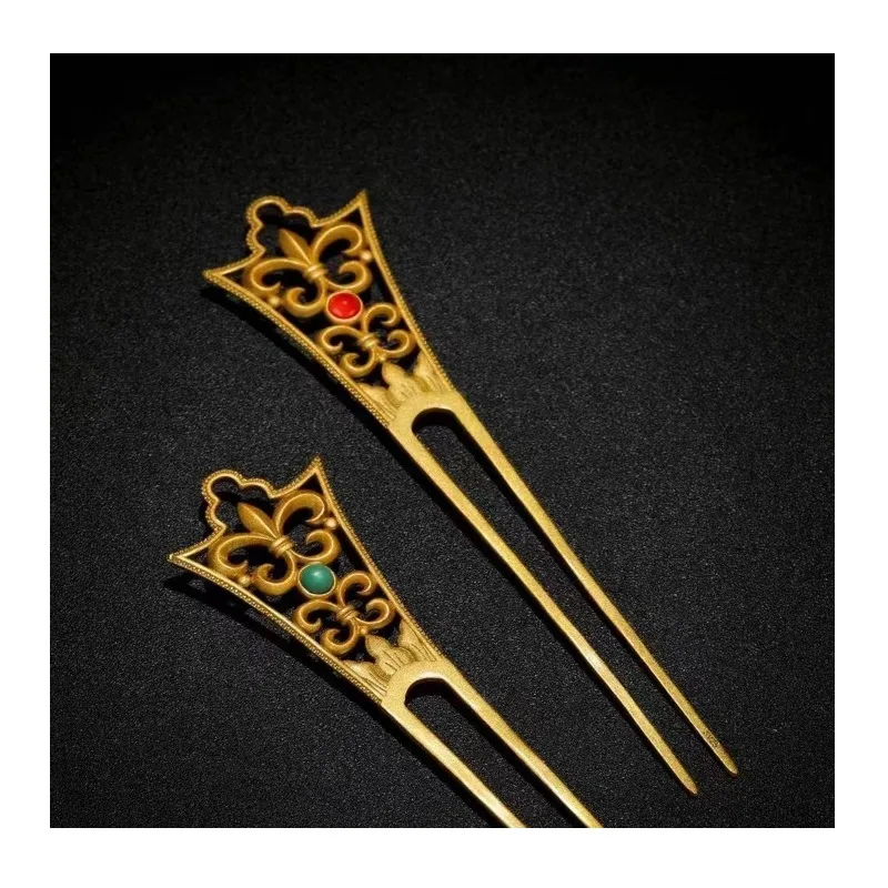 Pure Copper Gold-plated Double-sided Tang Feng Hairpin Hanfu Accessories Antique Headdress Tang Chai
Pure Copper Gold-plated Double-sided Tang Feng Hairpin Hanfu Accessories Antique Headdress Tang Chai