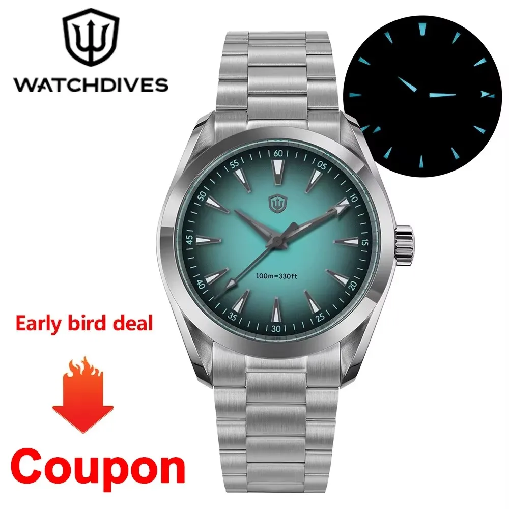 Watchdives WD0006 V2 Часы VH31 Sweep Second Кварцевый механизм Сапфировые светящиеся часы из нержавеющей стали Водонепроницаемые часы 38 мм
Watchdives WD0006 V2 Часы VH31 Sweep Second Кварцевый механизм Сапфировые светящиеся часы из нержавеющей стали Водонепроницаемые часы 38 мм
