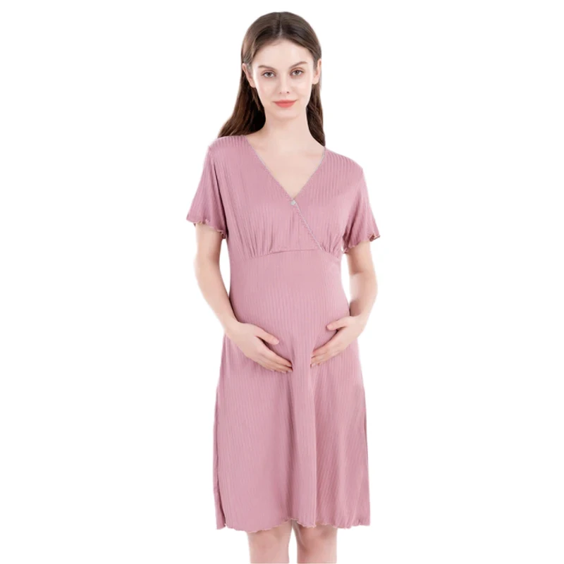 Summer Maternity Hospital Night Gown Pregnant Women Night Dress Breastfeeding Lactation Pajamas Dresses Nursing Clothes
Summer Maternity Hospital Night Gown Pregnant Women Night Dress Breastfeeding Lactation Pajamas Dresses Nursing Clothes