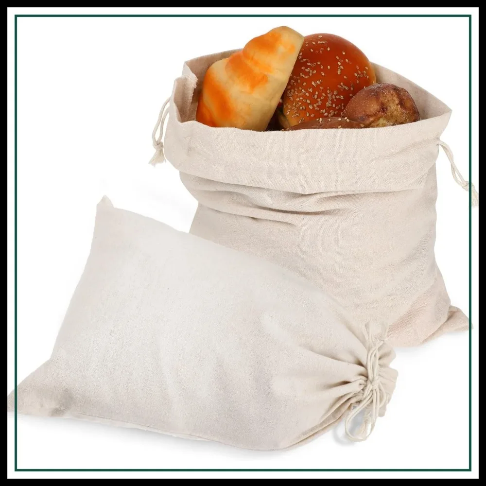 Linen Drawstring Bread Bags, 2-Pack 12x16 inch Reusable Storage for Bakery
Linen Drawstring Bread Bags, 2-Pack 12x16 inch Reusable Storage for Bakery