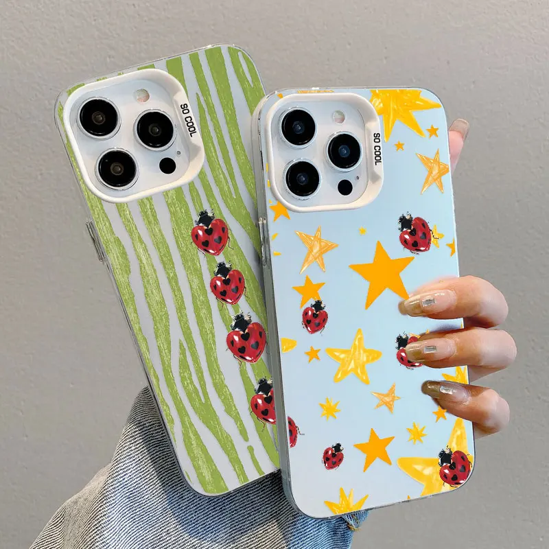 Ladybug & Stars Laser Phone Case For IPhone 17 Pro Max 16 15 14 Pro Max Plus 13 Mini 12 11 Pro Max Shockproof Protective Covers
Ladybug & Stars Laser Phone Case For IPhone 17 Pro Max 16 15 14 Pro Max Plus 13 Mini 12 11 Pro Max Shockproof Protective Covers