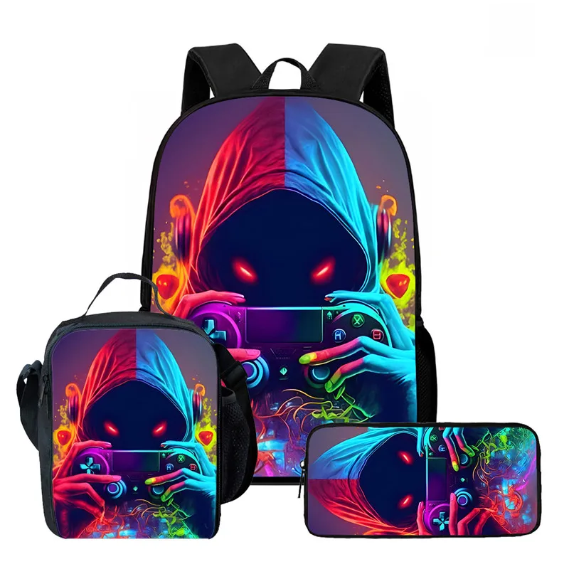 Cartoon Game con-tro-ller Child School Backpack With Lunch Bags Pencil Bags For Age 4-9,Light Weight Child School Bags For Boys
Cartoon Game con-tro-ller Child School Backpack With Lunch Bags Pencil Bags For Age 4-9,Light Weight Child School Bags For Boys