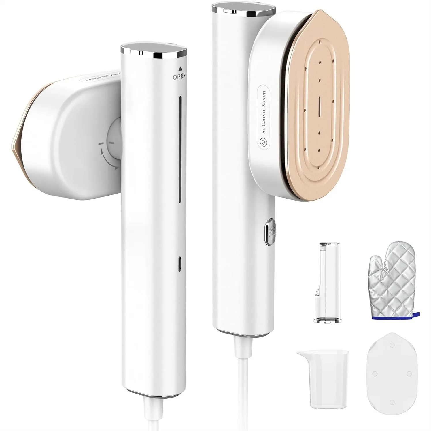 Clothes Steamer, 2-in-1 Handheld Steamer & Iron, 1200W Fast Heat-Up, Portable Wrinkle Remover for Travel & Home, 110-120V
Clothes Steamer, 2-in-1 Handheld Steamer & Iron, 1200W Fast Heat-Up, Portable Wrinkle Remover for Travel & Home, 110-120V