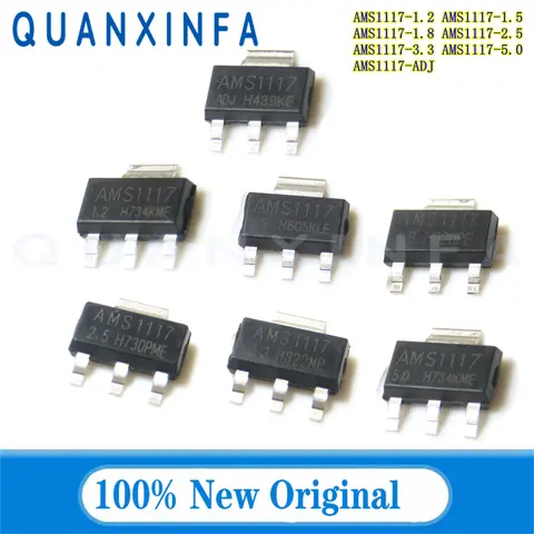 20PCS AMS1117 AMS1117-1.5 AMS1117-1.8 AMS1117-2.5 AMS1117-3.3 AMS1117-5.0 AMS1117-ADJ SOT223 AMS1117-1.2V/1.5V/1.8V/2.5V/3.3