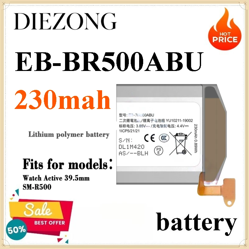 Brand New EB-BR500ABU 230mAh New Battery for Samsung Galaxy Watch Active 39.5mm Watch Battery
Brand New EB-BR500ABU 230mAh New Battery for Samsung Galaxy Watch Active 39.5mm Watch Battery